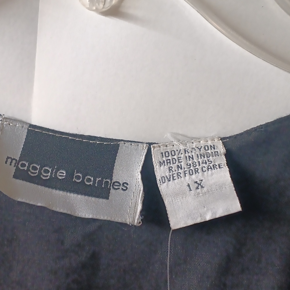 Maggie Barnes Black and Purple Blouse - Picture 3 of 4